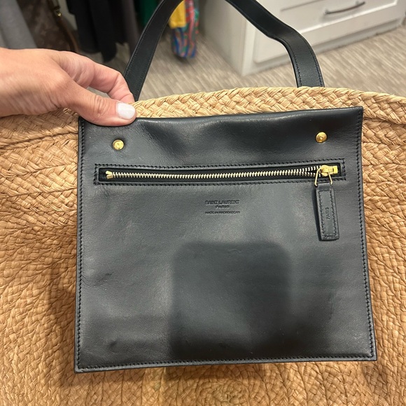 Saint Laurent Ladies Natural Medium Panier Raffia Bag - Picture 10 of 15